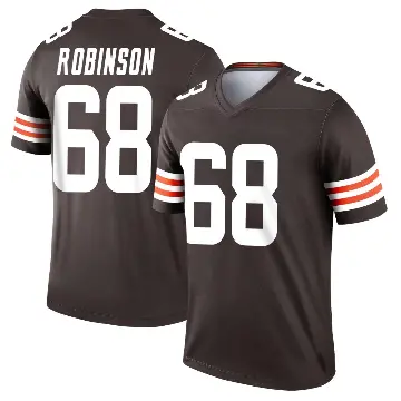 ＃68 Men's Cam Robinson Brown Legend Cleveland Browns Jersey