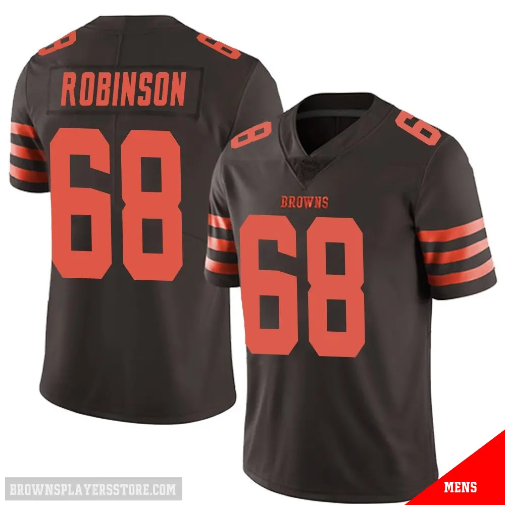 ＃68 Men's Cam Robinson Brown Limited Cleveland Browns Color Rush Jersey