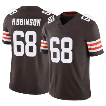 ＃68 Men's Cam Robinson Brown Limited Cleveland Browns Vapor F.U.S.E. Jersey