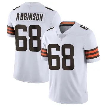 ＃68 Men's Cam Robinson White Limited Cleveland Browns Vapor Untouchable Jersey