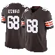 ＃68 Men's Coziah Izzard Brown Limited Cleveland Browns Vapor F.U.S.E. Jersey