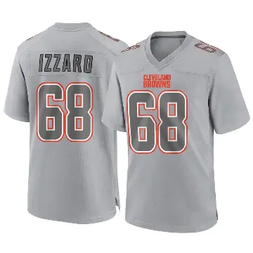 ＃68 Men's Coziah Izzard Gray Game Cleveland Browns Atmosphere Fashion Jersey
