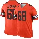 ＃68 Men's Coziah Izzard Orange Legend Cleveland Browns Inverted Jersey