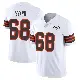 ＃68 Men's Coziah Izzard White Limited Cleveland Browns Vapor 1946 Collection Alternate Jersey