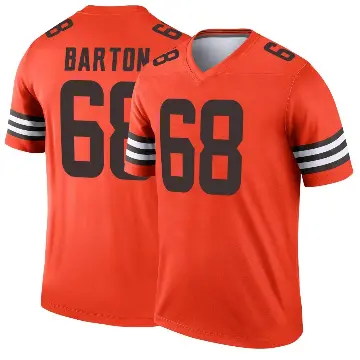 ＃68 Men's Jackson Barton Orange Legend Cleveland Browns Inverted Jersey