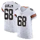＃68 Men's Jackson Barton White Elite Cleveland Browns Vapor Jersey
