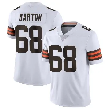＃68 Men's Jackson Barton White Limited Cleveland Browns Vapor Untouchable Jersey