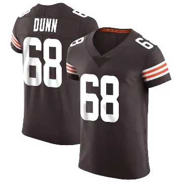 ＃68 Men's Michael Dunn Brown Elite Cleveland Browns Vapor Jersey