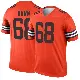 ＃68 Men's Michael Dunn Orange Legend Cleveland Browns Inverted Jersey