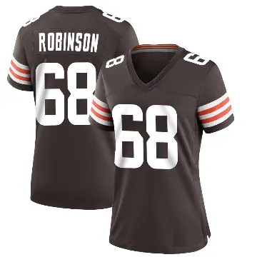 ＃68 Women's Cam Robinson Brown Game Cleveland Browns Team Color Jersey