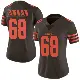 ＃68 Women's Cam Robinson Brown Limited Cleveland Browns Color Rush Jersey