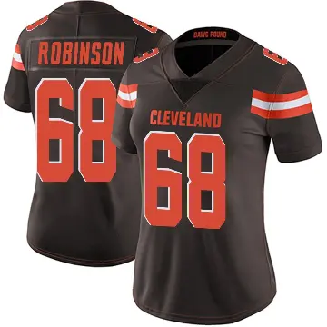 ＃68 Women's Cam Robinson Brown Limited Cleveland Browns Team Color Vapor Untouchable Jersey