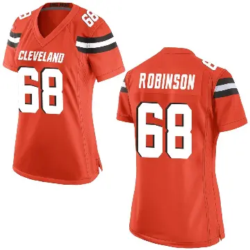 ＃68 Women's Cam Robinson Orange Game Cleveland Browns Alternate Jersey