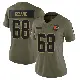 ＃68 Women's Coziah Izzard Olive Limited Cleveland Browns 2025 Salute to Service Jersey