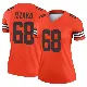 ＃68 Women's Coziah Izzard Orange Legend Cleveland Browns Inverted Jersey