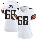 ＃68 Women's Coziah Izzard White Game Cleveland Browns Jersey