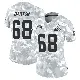 ＃68 Women's Jackson Barton Arctic Camo Limited Cleveland Browns 2024 Salute to Service Jersey