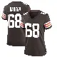 ＃68 Women's Jackson Barton Brown Game Cleveland Browns Team Color Jersey