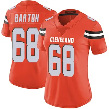 ＃68 Women's Jackson Barton Orange Limited Cleveland Browns Alternate Vapor Untouchable Jersey