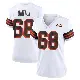 ＃68 Women's Jackson Barton White Game Cleveland Browns 1946 Collection Alternate Jersey