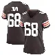 ＃68 Women's Michael Dunn Brown Game Cleveland Browns Team Color Jersey