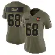＃68 Women's Michael Dunn Olive Limited Cleveland Browns 2025 Salute to Service Jersey