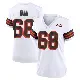 ＃68 Women's Michael Dunn White Game Cleveland Browns 1946 Collection Alternate Jersey