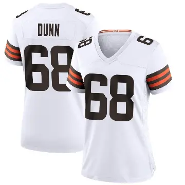 ＃68 Women's Michael Dunn White Game Cleveland Browns Jersey