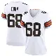 ＃68 Women's Michael Dunn White Game Cleveland Browns Jersey