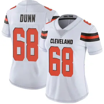 ＃68 Women's Michael Dunn White Limited Cleveland Browns Vapor Untouchable Jersey