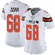 ＃68 Women's Michael Dunn White Limited Cleveland Browns Vapor Untouchable Jersey