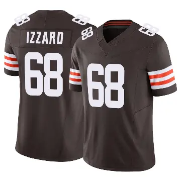 ＃68 Youth Coziah Izzard Brown Limited Cleveland Browns Vapor F.U.S.E. Jersey