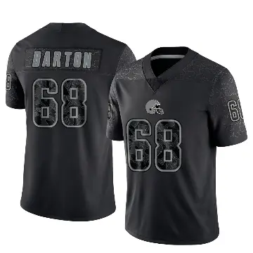 ＃68 Youth Jackson Barton Black Limited Cleveland Browns Reflective Jersey