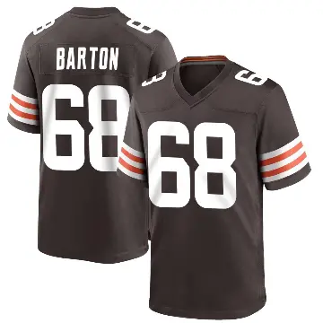 ＃68 Youth Jackson Barton Brown Game Cleveland Browns Team Color Jersey