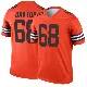 ＃68 Youth Jackson Barton Orange Legend Cleveland Browns Inverted Jersey