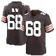 ＃68 Youth Michael Dunn Brown Game Cleveland Browns Team Color Jersey