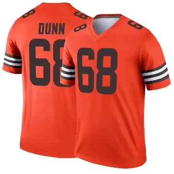 ＃68 Youth Michael Dunn Orange Legend Cleveland Browns Inverted Jersey