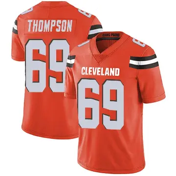 ＃69 Men's Lorenzo Thompson Orange Limited Cleveland Browns Alternate Vapor Untouchable Jersey