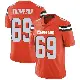 ＃69 Men's Lorenzo Thompson Orange Limited Cleveland Browns Alternate Vapor Untouchable Jersey