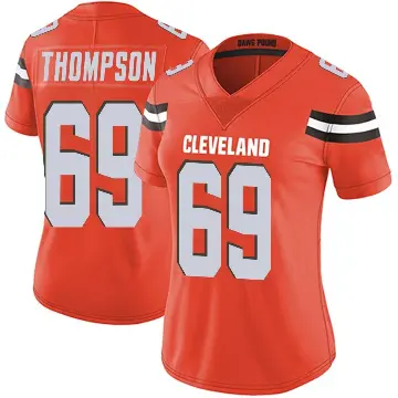 ＃69 Women's Lorenzo Thompson Orange Limited Cleveland Browns Alternate Vapor Untouchable Jersey