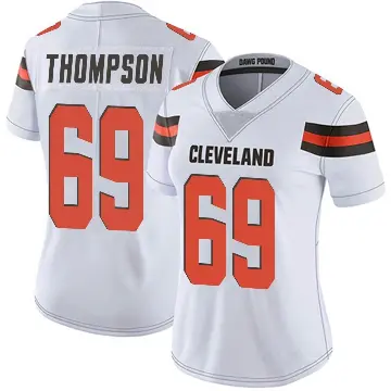 ＃69 Women's Lorenzo Thompson White Limited Cleveland Browns Vapor Untouchable Jersey