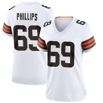 ＃69 Women's Tyre Phillips White Game Cleveland Browns Jersey