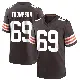 ＃69 Youth Lorenzo Thompson Brown Game Cleveland Browns Team Color Jersey