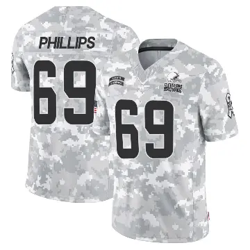 ＃69 Youth Tyre Phillips Arctic Camo Limited Cleveland Browns 2024 Salute to Service Jersey