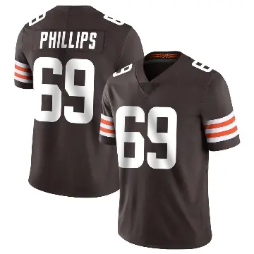 ＃69 Youth Tyre Phillips Brown Limited Cleveland Browns Team Color Vapor Untouchable Jersey