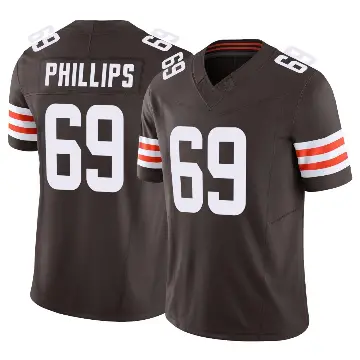 ＃69 Youth Tyre Phillips Brown Limited Cleveland Browns Vapor F.U.S.E. Jersey