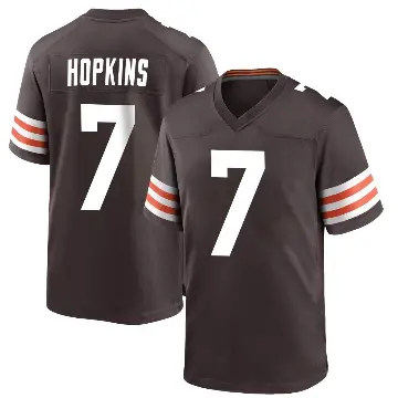 ＃7 Men's Dustin Hopkins Brown Game Cleveland Browns Team Color Jersey