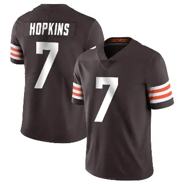 ＃7 Men's Dustin Hopkins Brown Limited Cleveland Browns Team Color Vapor Untouchable Jersey