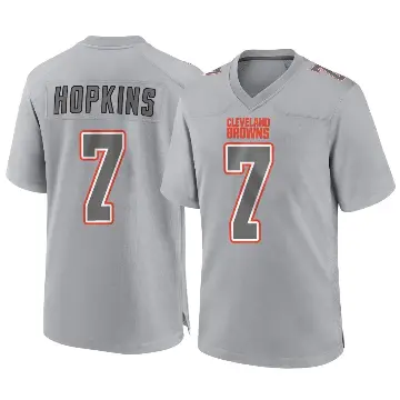 ＃7 Men's Dustin Hopkins Gray Game Cleveland Browns Atmosphere Fashion Jersey