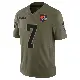 ＃7 Men's Dustin Hopkins Olive Limited Cleveland Browns 2025 Salute to Service Jersey